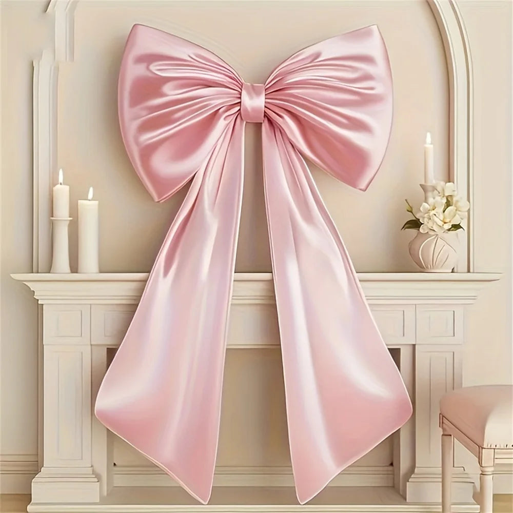 Large Bow Themed Party Decorations Christmas Tree Topper Bow Ribbon for Christmas Wedding Birthday Party Wall Pendant Decor