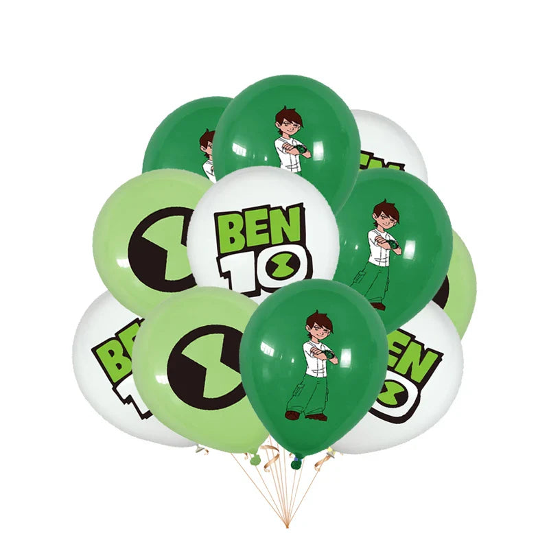 Cartoon Ben-10 Birthday Party Decoration Balloons Favor Set Banner Cake Toppers Baby Shower Boys Ben-10 Party Supplies
