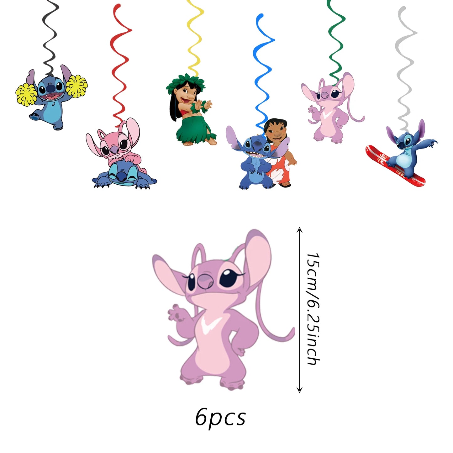 Stitch Party Supplies, Birthday Banner, Hanging Swirls For Stitch Party Decorations,Stitch birthday party decorations
