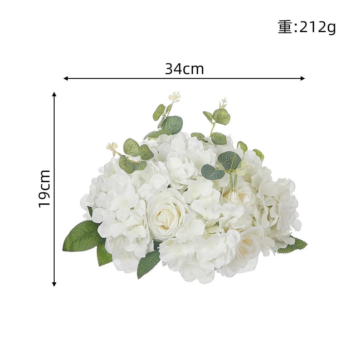 New Party Table Decoration Flower Ball Simulation Rose Hydrangea Wedding Road Flower Ball Foreign Trade Decoration Flower