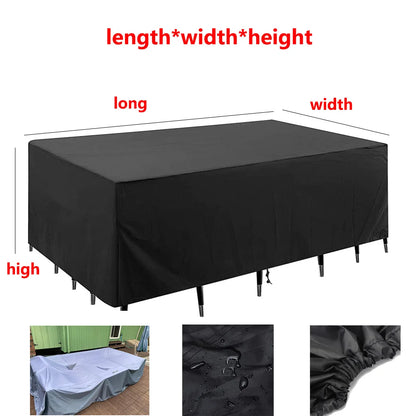 1 Piece Garden Furniture Cover Waterproof And Windproof Uv 210D Oxford Cloth Protective Cover For Garden Table