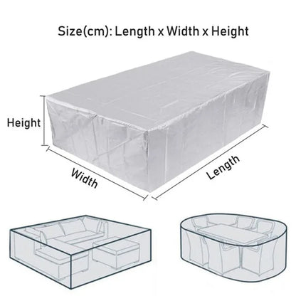 1 Piece Garden Furniture Cover Waterproof And Windproof Uv 210D Oxford Cloth Protective Cover For Garden Table