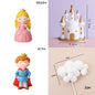 Baby Girl Boy Birthday Engagement Party Decorations Princess Prince Castle Cake Topper Baking Accessories Dessert Stand decor