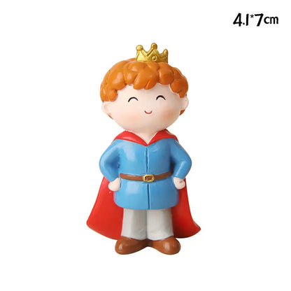 Baby Girl Boy Birthday Engagement Party Decorations Princess Prince Castle Cake Topper Baking Accessories Dessert Stand decor