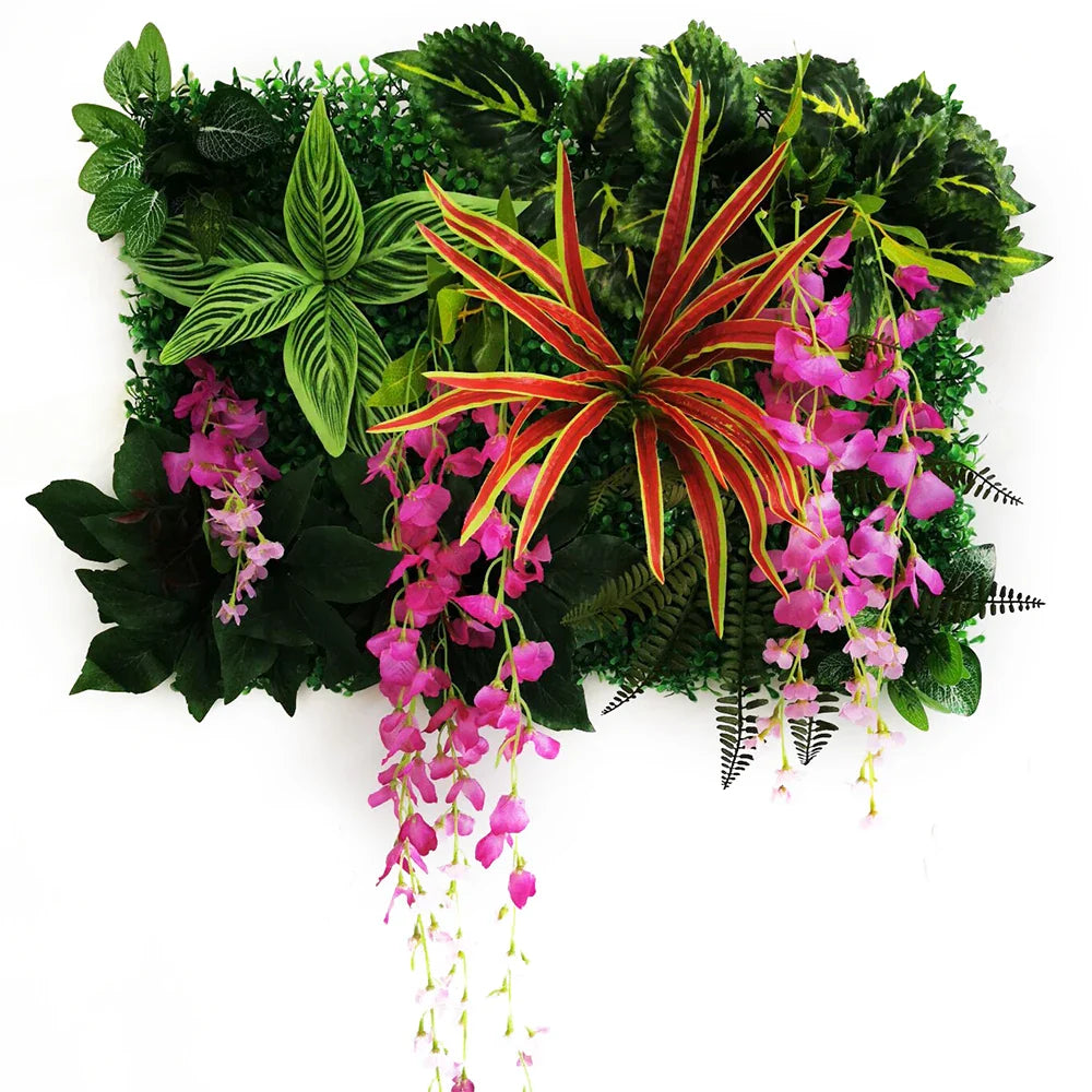 Wedding Party Decoration Artificial Flowers Wisteria Rose Decor Background Wall Hanging  Panel