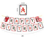 Casino Poker Birthday Theme Party Decorations Casino Happy Birthday Banner Poker Garland for Casino Night Poker Events Supplies