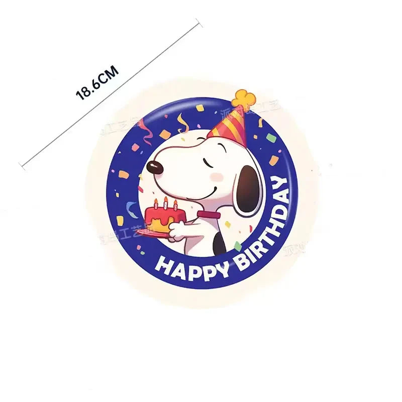 Snoopy Theme Party Decoration Layout Props Disposable Paper Plates Paper Towels Tablecloth Tableware Set Birthday Party Supplies