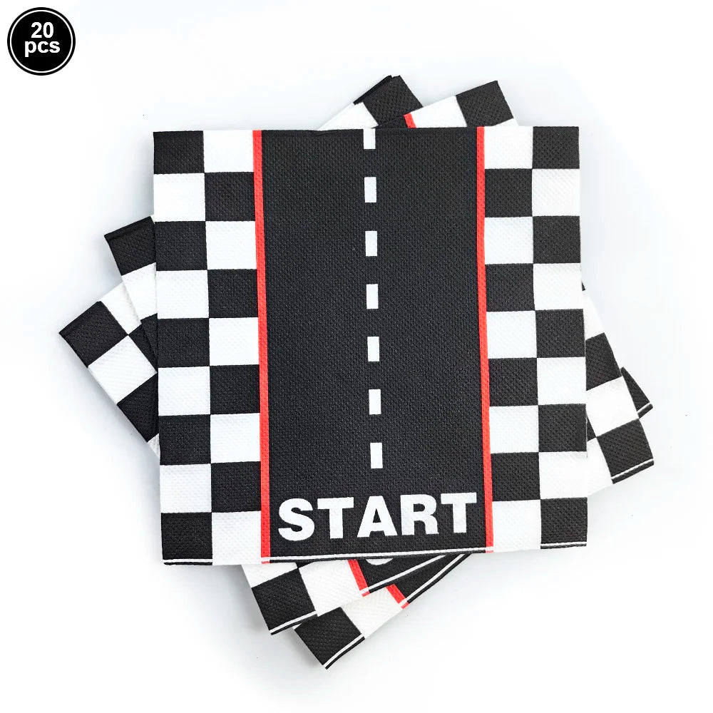 Checkered Race Car Party Tablecloths Black White Checkered Flag Tablecloth Racetrack Tablecover Racing Birthday Party Supplies