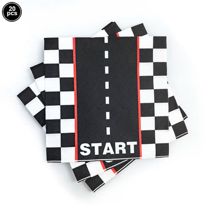 Checkered Race Car Party Tablecloths Black White Checkered Flag Tablecloth Racetrack Tablecover Racing Birthday Party Supplies