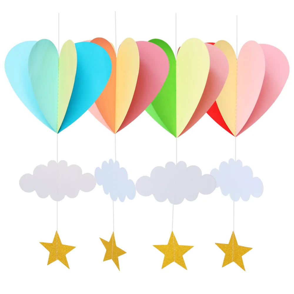 Wedding/birthday Party Decoration Supplies 3D Hanging Decorations Love Hot air Balloons Cloud Display Window Pendants