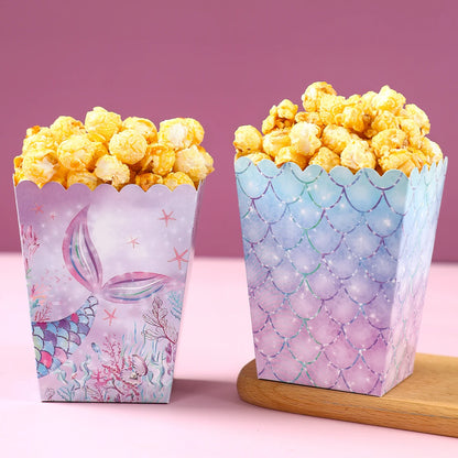 Little Mermaid Party Decoration Mermaid Disposable Tableware Happy 1st Birthday Party Decorations Kids Baby Shower Girl Supplies