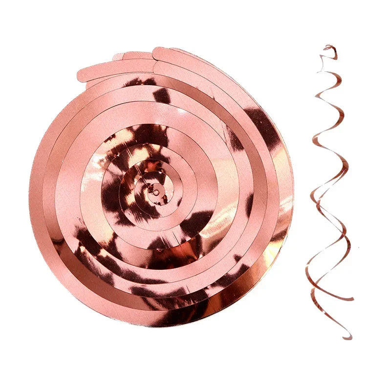 6pcs Party Spiral Decoration Birthday Party Wedding Decorative Ornaments Foil Swirls Banner Tassels Garland