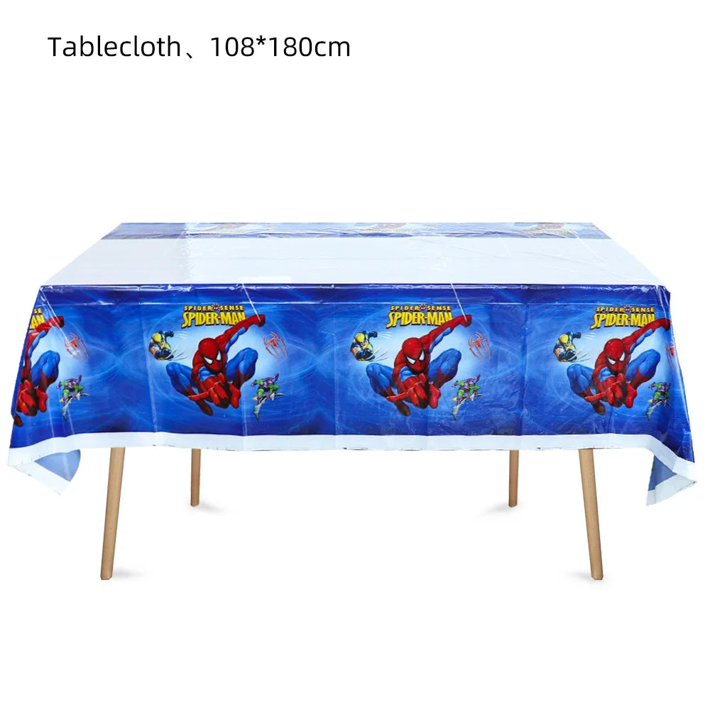 Tablecloth Decorations Spiderman Birthday Party Supplies Spider And His Amazing Friends Table Cover Baby Shower for Kids Gifts
