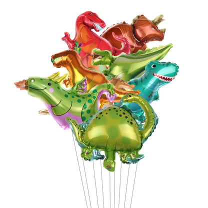 7 Pcs 16inch Dinosaur Foil Balloons Tyrannosaurus Triceratops balloon Children's Inflatable Toys Birthday Party Decorations