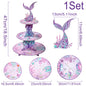 Little Mermaid Party Decoration Mermaid Disposable Tableware Happy 1st Birthday Party Decorations Kids Baby Shower Girl Supplies