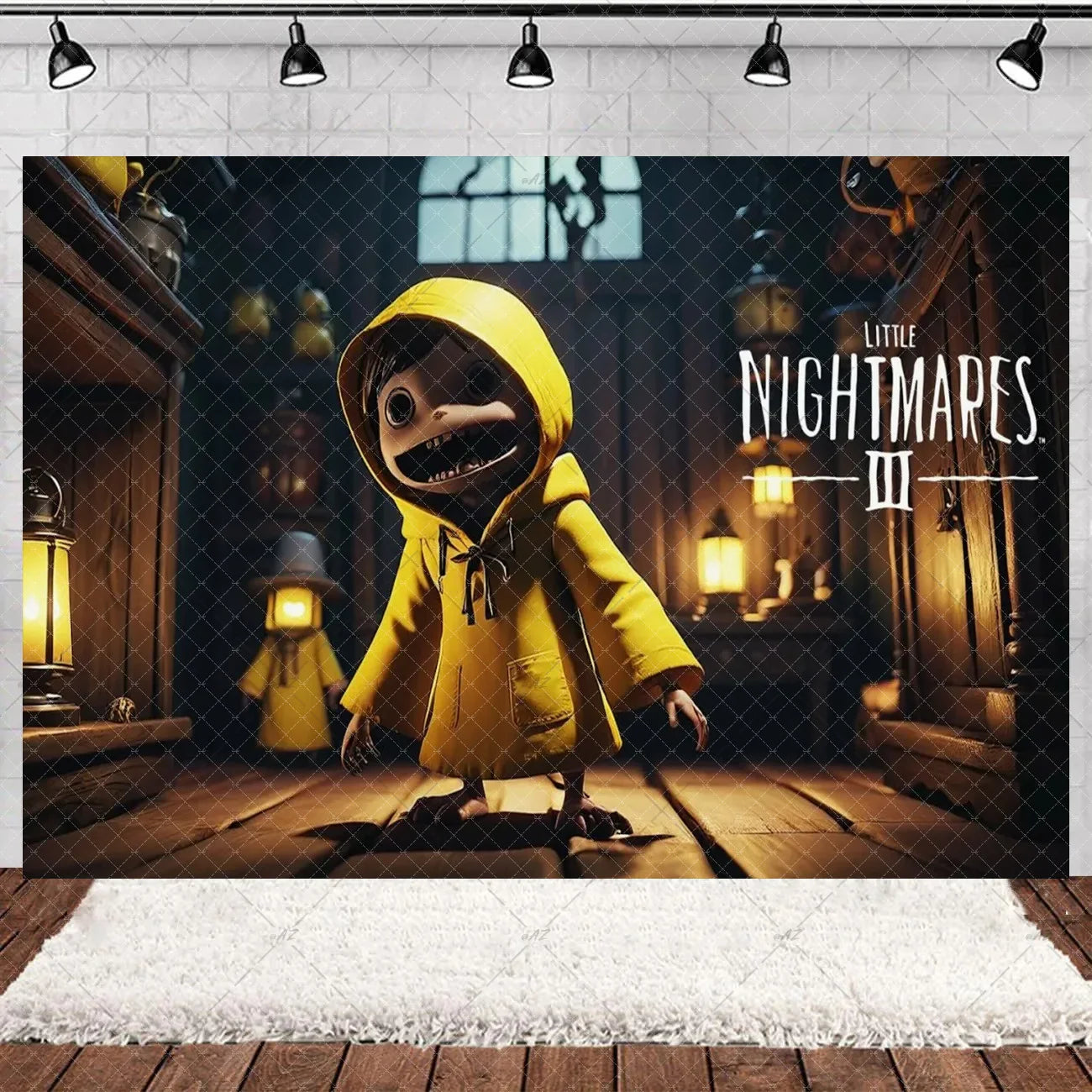 Game L-Little Nightmaresd 3 Birthday Party Decorations Balloons Banner Cake Topper Anime Backdrop Halloween Decor Kids Gifts