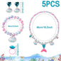 Little Mermaid Party Decoration Mermaid Disposable Tableware Happy 1st Birthday Party Decorations Kids Baby Shower Girl Supplies