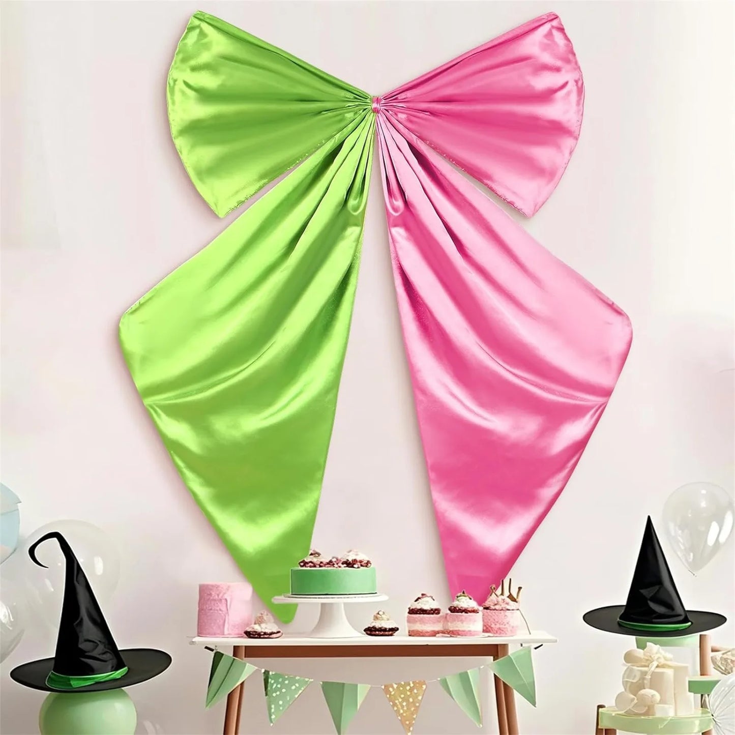 Party Decoration 26 X 41 Giant Bow Decor  With Green Party Photo Booth Halloween Decorations декор для комнаты	Home Decor