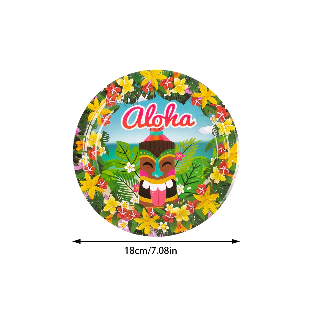 Tropical Party Decorations  Hibiscus Flower Garland Strawberry Cups Luau Grass Table Skirt Summer Beach Hawaiian Party Supplies