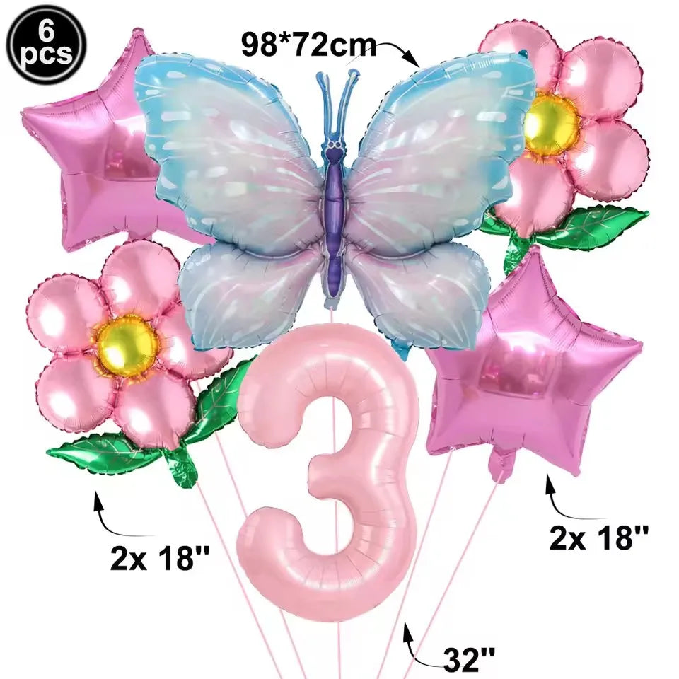 Butterfly Birthday Party Decoration Disposable Party Plates Cup Napkin Tablecloth Butterfly Knìfe Birthday Decoration Baby Showe