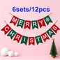 2/4/6 Sets of Red and Green Felt Christmas Party Banners Merry Christmas Party Decorations DIY Indoor or Office Christmas Events