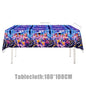 Demon Hunters Tablecloth Birthday Party Decoration KPop Anime Disposable Table Cover Baby Shower Kids Toy Gift Party Supplies