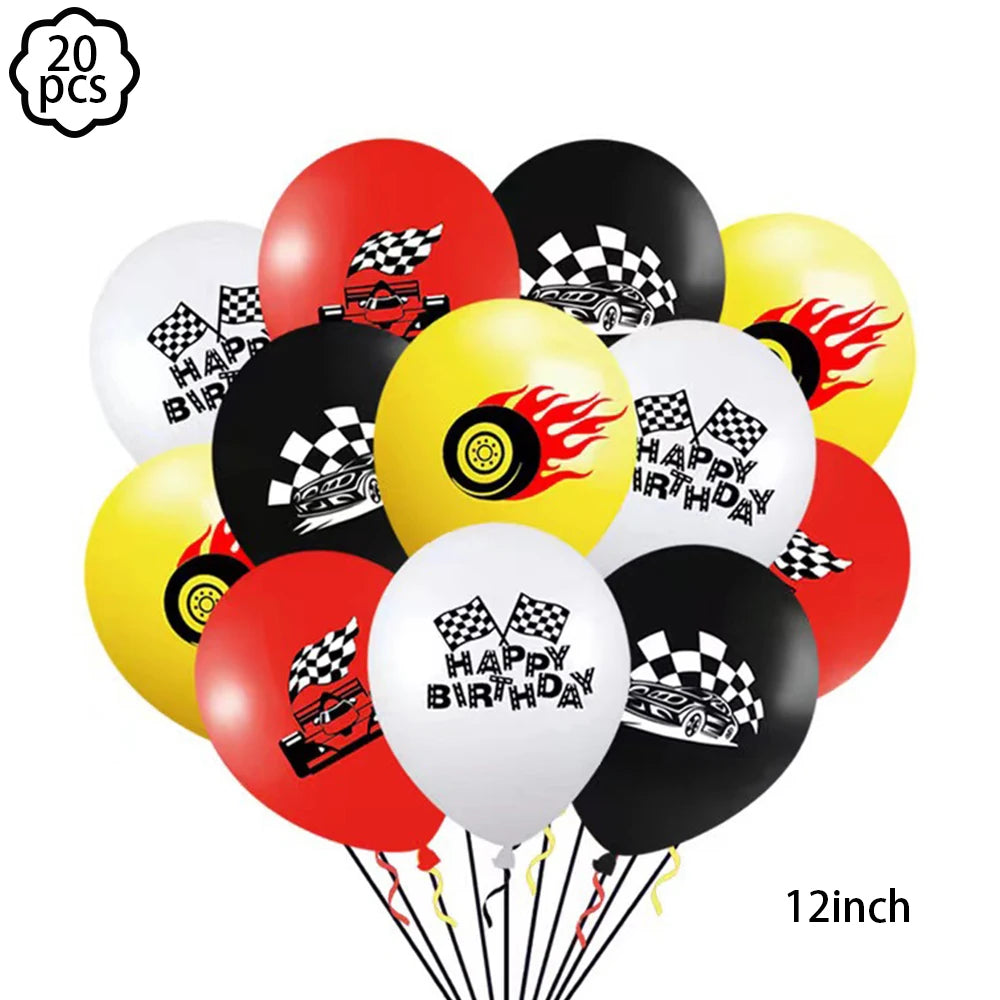 Racing Car Table Runner Tablecloths Table cover checkered flag racing road track kids Race Car Themed birthday Party Decoration