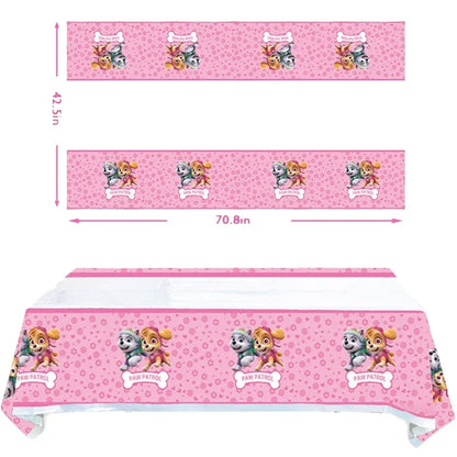 Paw Patrol Table Decoration Table Cloth Birthday Supplies Dog Party Decorations Disposable Table Cover Waterproof Party Supplies