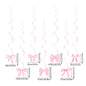 Happy Birthday Garland Pink Bow Banner Backdrops Decoration Kids Baby Shower Girl Party Supplies Bowknot Flag Hanging Decoration