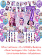 Demon Hunters Party Cutlery Set Banner Backdrop Balloons Cake Topper Outdoor Picnic Supply Birthday for Korean Kpop Anime Party