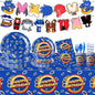Sonic boys and girls' birthday party decorations, baby party decorations, disposable tableware stickers，tablecloths，back drop。
