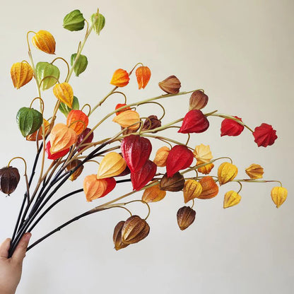 Home Party Wedding Decoration 1 PCS 71 Cm Beautiful Artificial Long Stem Red Lantern Flowers Silk Flowers