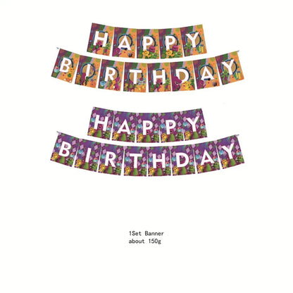 Barney Themed Birthday Party Decorations Disposable Cutlery Plate Tablecloth Cup Balloon Birthday Party Baby Shower Decorations