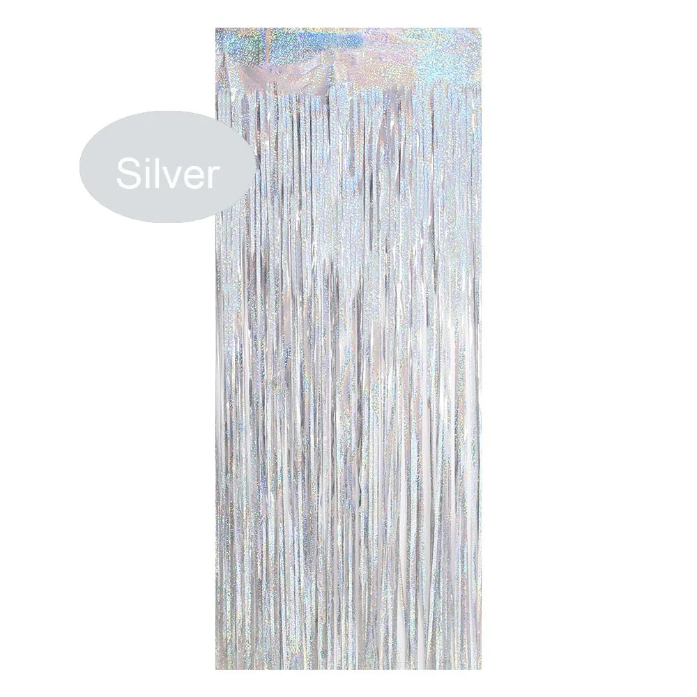 Bachelorette Party Decorations Sequin Backdrop Curtain 2m Tinsel Foil Birthday Curtain Wedding Birthday Party Decorations