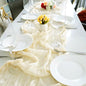 Dusty Pink Semi-Sheer Wedding Table Runner Gauze Cheesecloth Table Setting Dining Wedding Party Christmas Arches Cake Decor