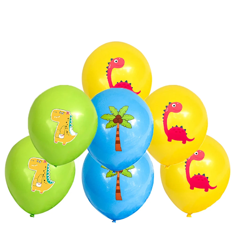 Cartoon Dinosaur Birthday Party Decorations Latex Balloons Baby Shower Cup Plate Napkins Straw Kids Favors For Party Supplies