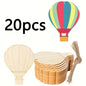 20/30/50 wooden balloon decorations, DIY craft and sticker art decorations, Christmas Halloween wedding birthday decorations