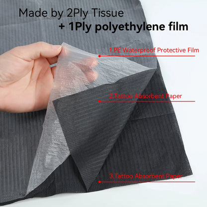 10/25/50/125Pcs Disposable Waterproof Tattoo Tablecloth Tattoo Table Cover Clean Pad Patient Dental  Tattoo Bibs Accessories