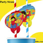 Theme Birthday Party Decorations Cake Topper Birthday CUP PLATE Straw Swirls Stickers  KidsParty Supplies Decor