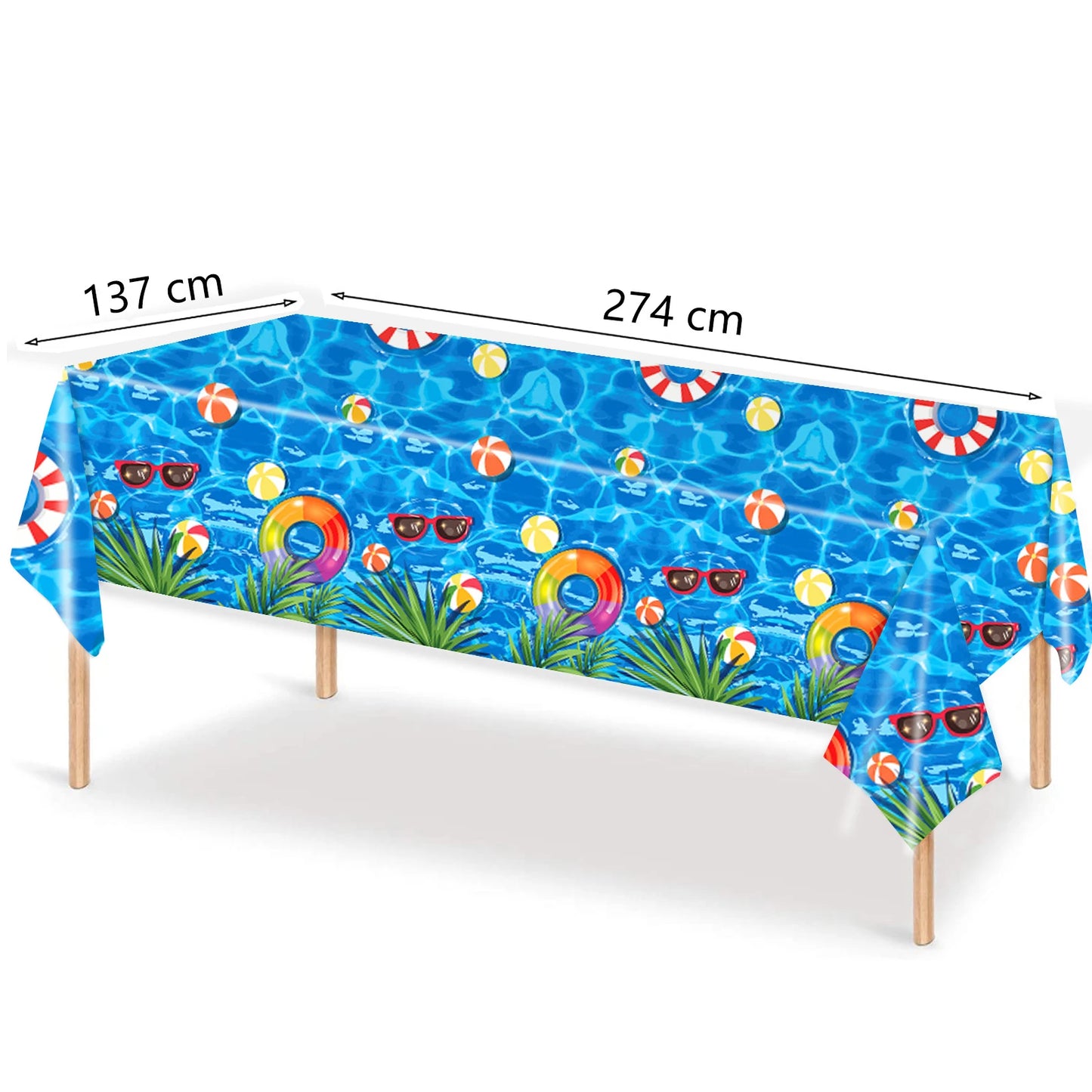 Tropical Party Decorations  Hibiscus Flower Garland Strawberry Cups Luau Grass Table Skirt Summer Beach Hawaiian Party Supplies