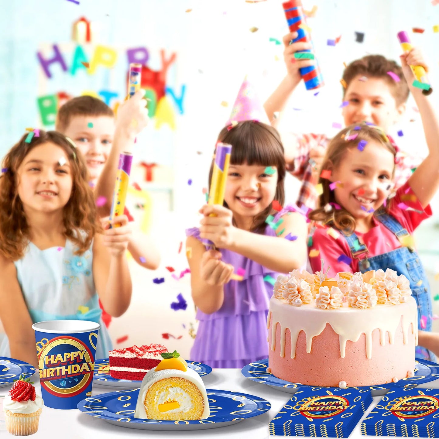 Sonic boys and girls' birthday party decorations, baby party decorations, disposable tableware stickers，tablecloths，back drop。