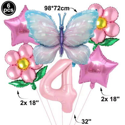 Butterfly Birthday Party Decoration Disposable Party Plates Cup Napkin Tablecloth Butterfly Knìfe Birthday Decoration Baby Showe
