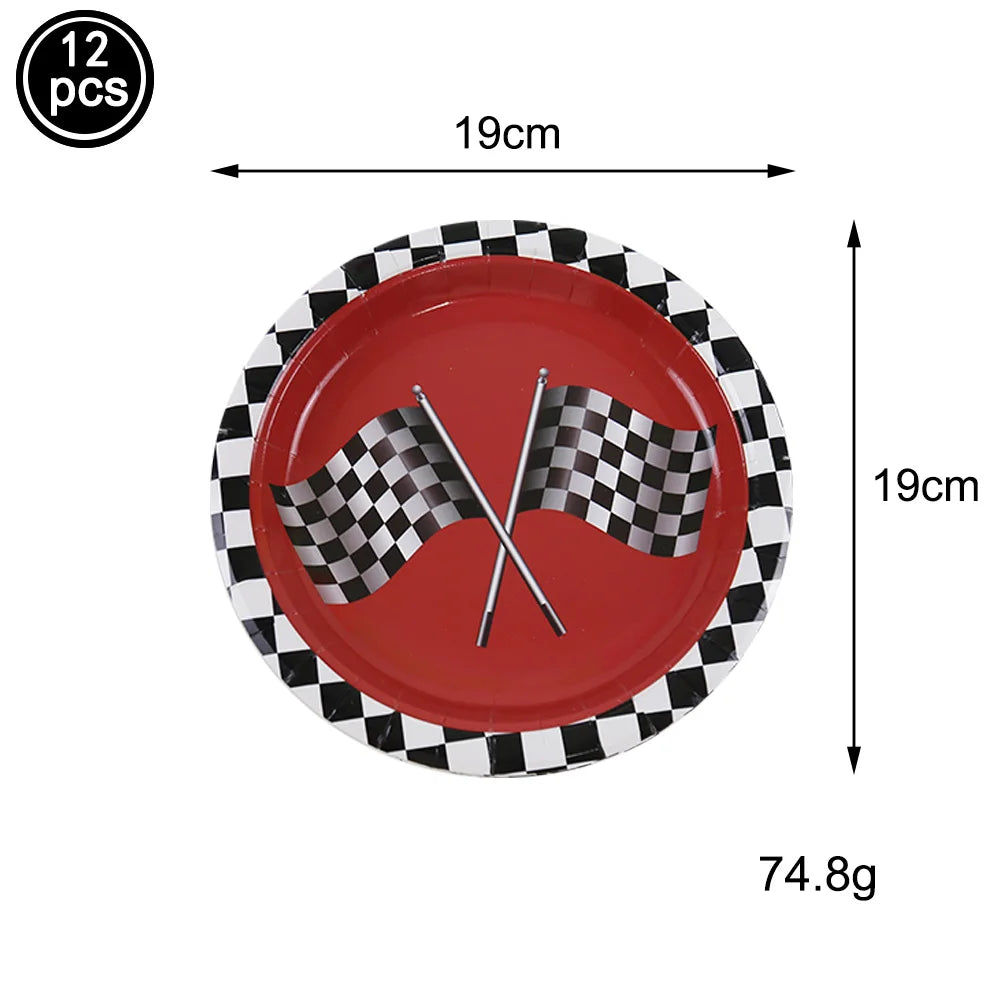 Checkered Race Car Party Tablecloths Black White Checkered Flag Tablecloth Racetrack Tablecover Racing Birthday Party Supplies