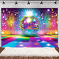 90’S Disco Party Decorations Back To 90s Backdrop Women Men Friend Birthday Music Party Disposable Tableware Balloon CakeTopper