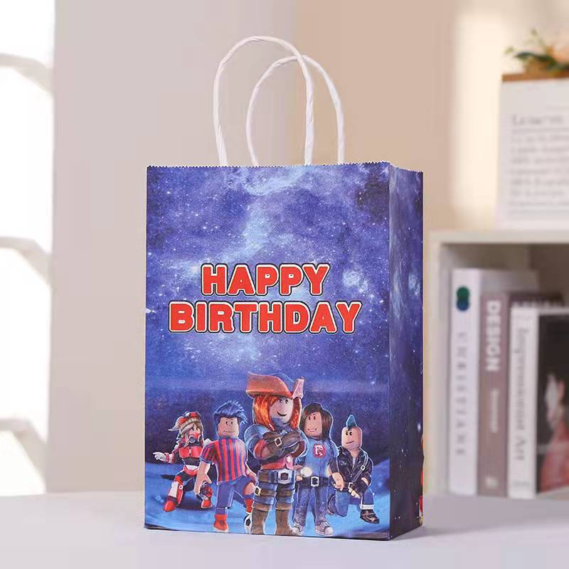 Roblox Birthday Party Decoration Roblox Game Set Tableware Tablecloth Balloon Cake Topper Backdrop Baby Showe Toy Party Supplies
