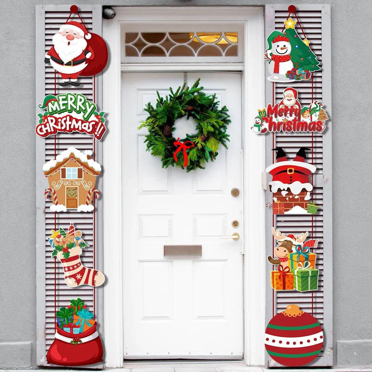 Christmas Decorations 2024 Party Door Hanging Decorations Christmas Senior Door Hanging Banner Hangers Party Supplies