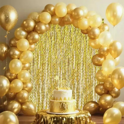 Disco Party Decor Foil Fringe Curtain 1/3/5PCS Sparkly Background Decoration for Birthday Wedding New Year Event