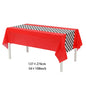 Racing Car Table Runner Tablecloths Table cover checkered flag racing road track kids Race Car Themed birthday Party Decoration
