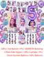 Demon Hunters Party Cutlery Set Banner Backdrop Balloons Cake Topper Outdoor Picnic Supply Birthday for Korean Kpop Anime Party