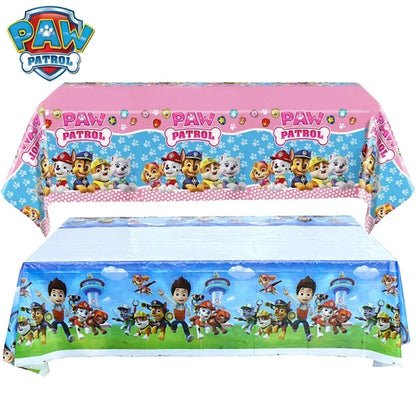 Paw Patrol Table Decoration Table Cloth Birthday Supplies Dog Party Decorations Disposable Table Cover Waterproof Party Supplies